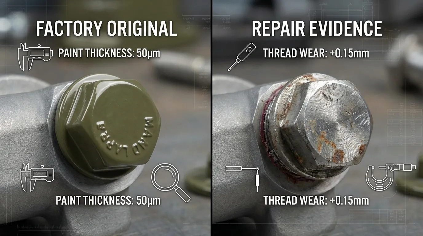 フェンダーのボルトのアップ画像