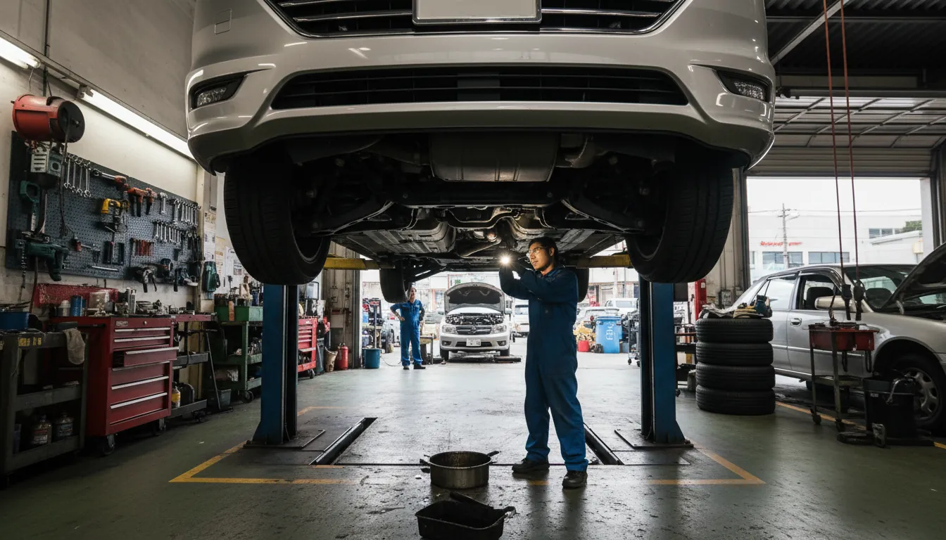 整備風景や商談スペースなど