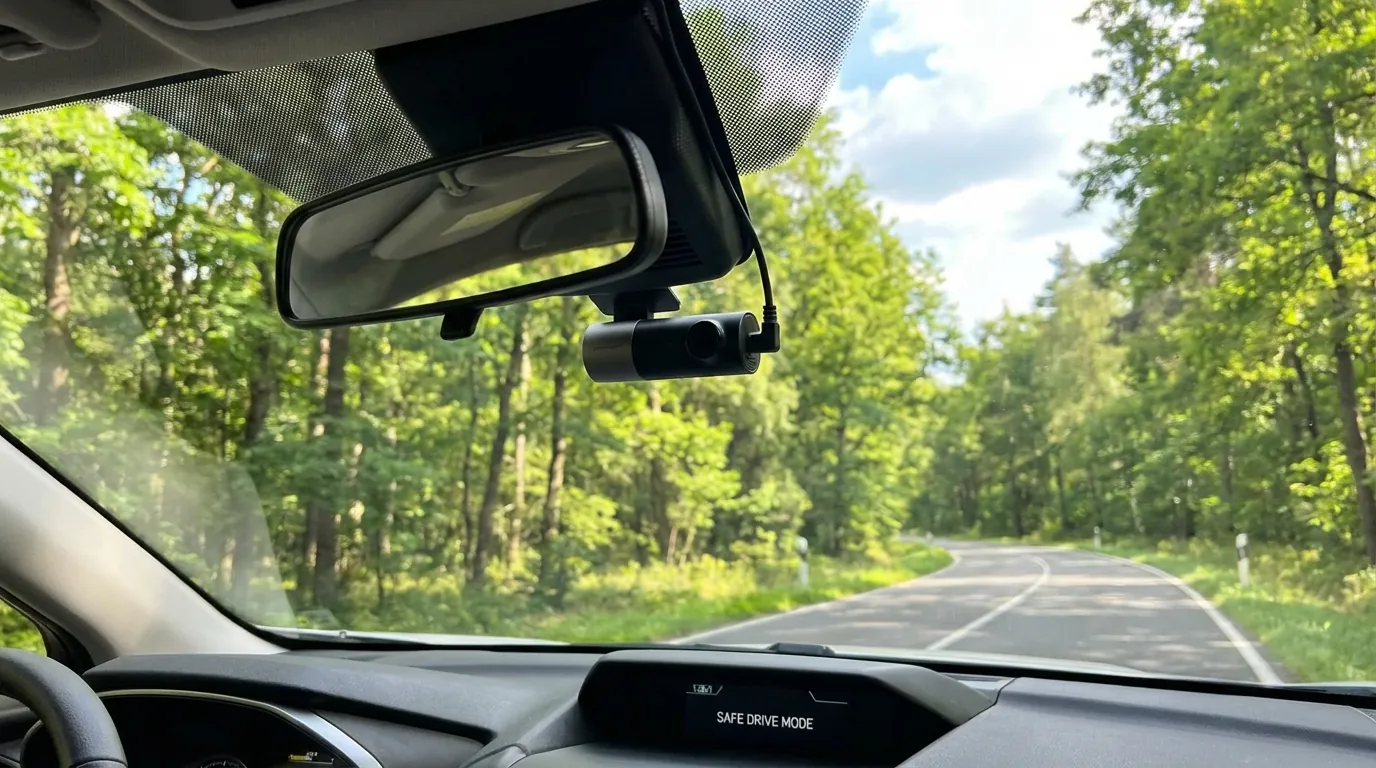 取り付け完了後の運転席周り