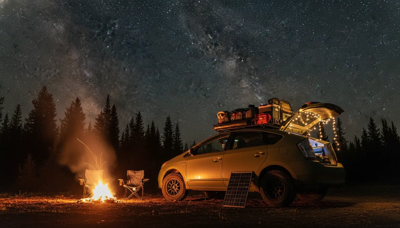 CANインベーダーの手口解説図。車の前に怪しい人物。