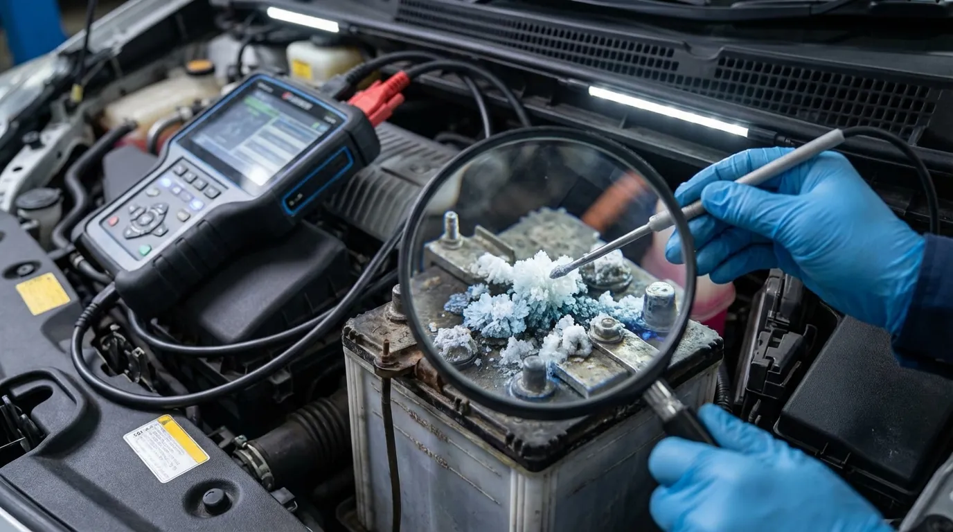 マフラーの錆や、劣化したオイルのイメージ。