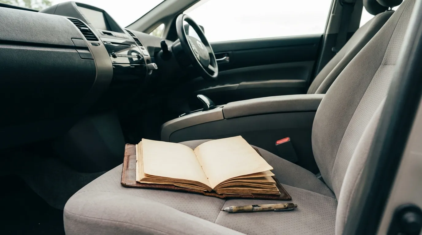 高速道路での運転風景。ハンドル支援のイメージ。