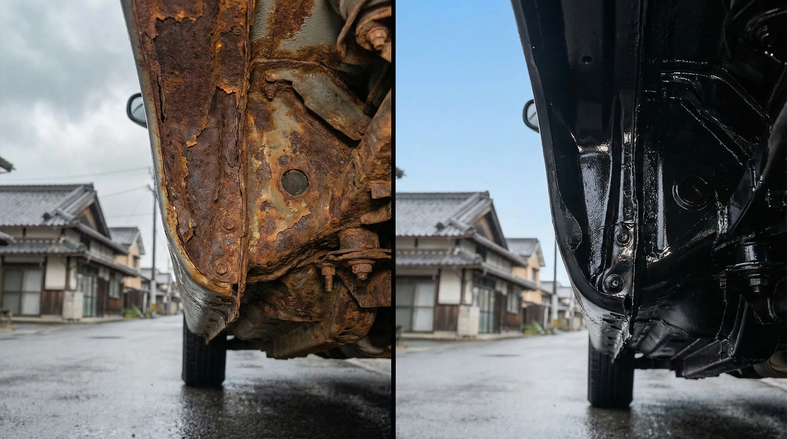 車のリフトアップ画像