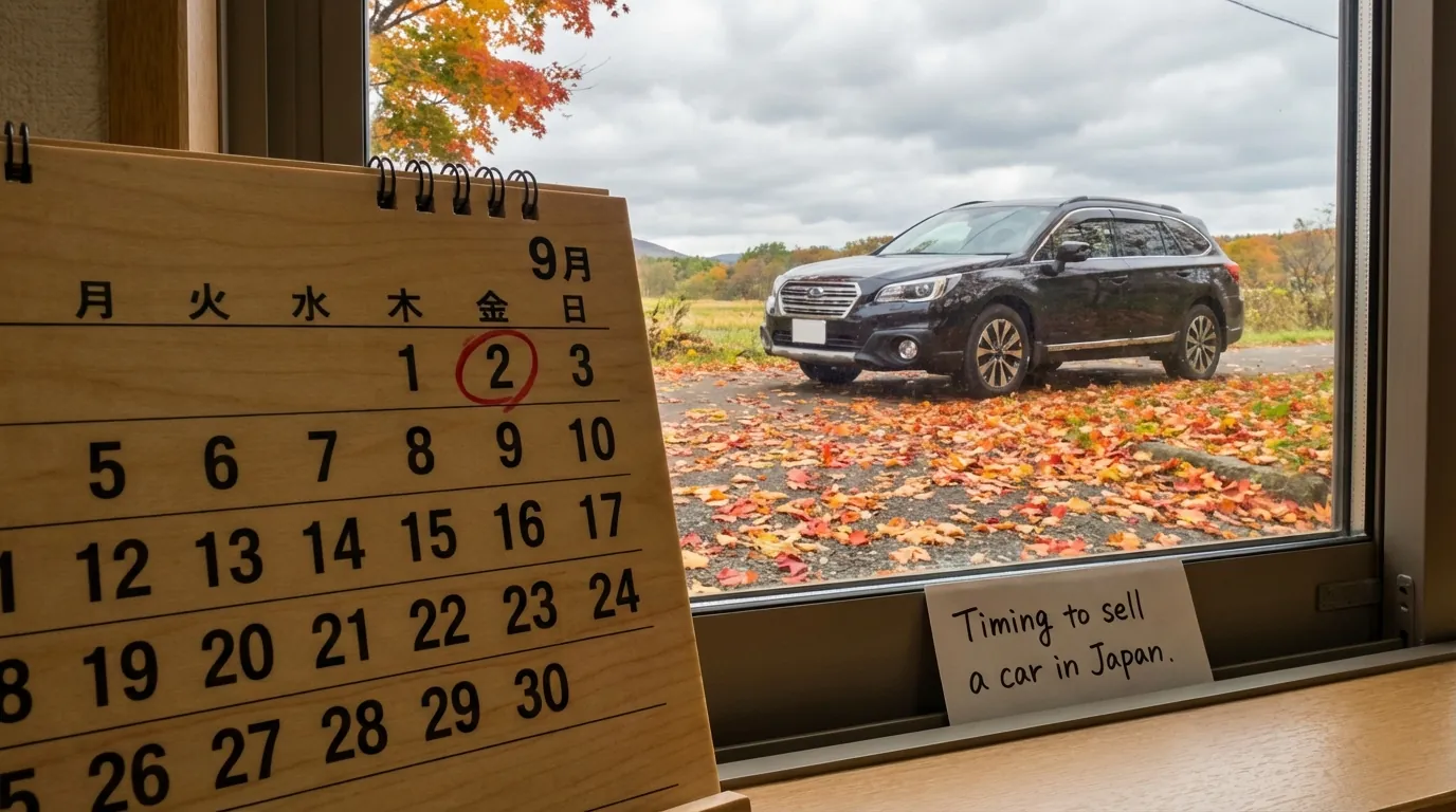 カレンダーの「9月」「10月」の部分に赤丸がついているイメージ