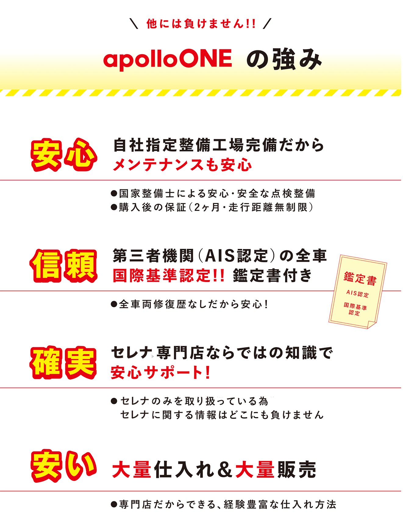 他には負けません！！apolloONEの強み